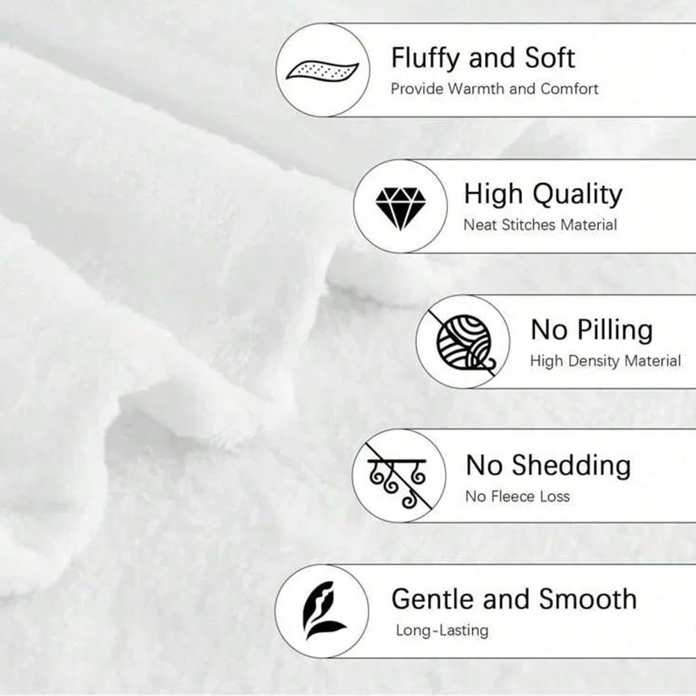 Christmas Flannel Winter Blanket Warm Comfortable Universal Knee Blanket Cover Multifunctional Decorative Blankets Decor Home