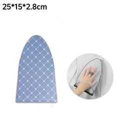 Durable Anti-Scald Ironing Board Cover Set with Washable Mesh Gloves and Hanging Steamer Protector (Point Blue)