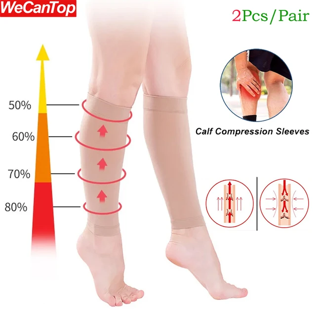 1Pair Shin Compression Sleeves Socks 30-40mmhg for Men Women Footless  Calves Compression Calf Sleeves Varicose Veins,Shin Splint - AliExpress