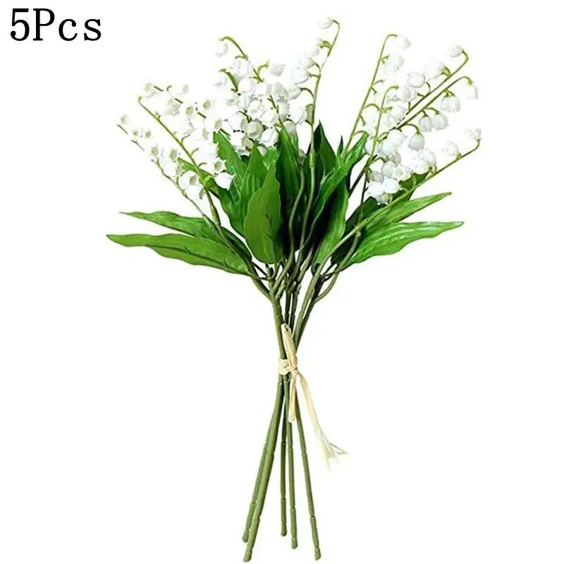 5/10/20 Stück 36 cm künstliche Kunststoff-Glockenblume, Lilienvallei-Blume für Hochzeit, Zuhause, Tischdekoration, Zubehör – Detail 10