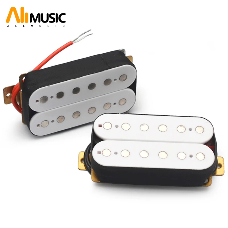

Humbucker 6-струнный Электрический гитарный захват с двойной катушкой Humbucker, электрогитара звукосниматель мостовой или Neck Pickup White