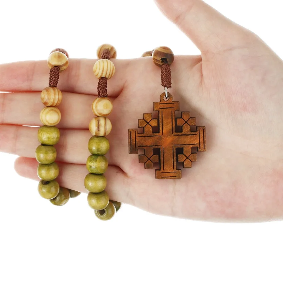 Collana croce pendente pietre rubino - Gioielli - Collane - di Made