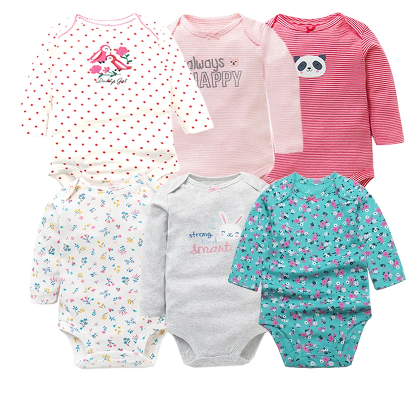 Spring Baby Bodysuits 1-3Pcs /Lot Cotton Clothes Infant baby bodysuit,cotton romper