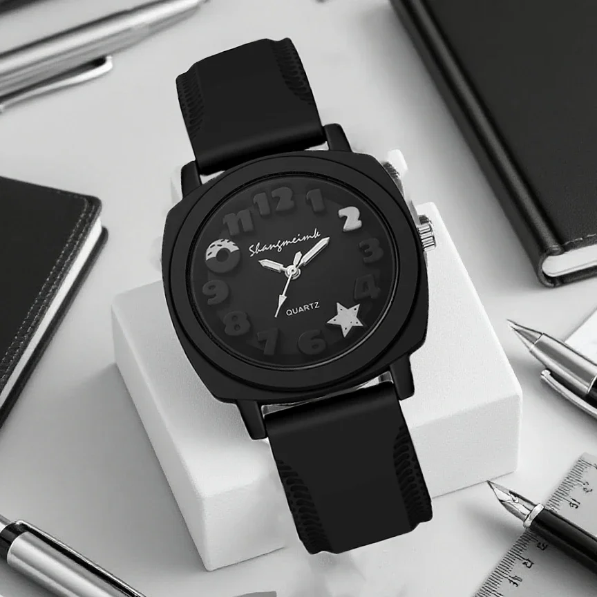 Fashion Silicone Band Women Quartz Watches Set