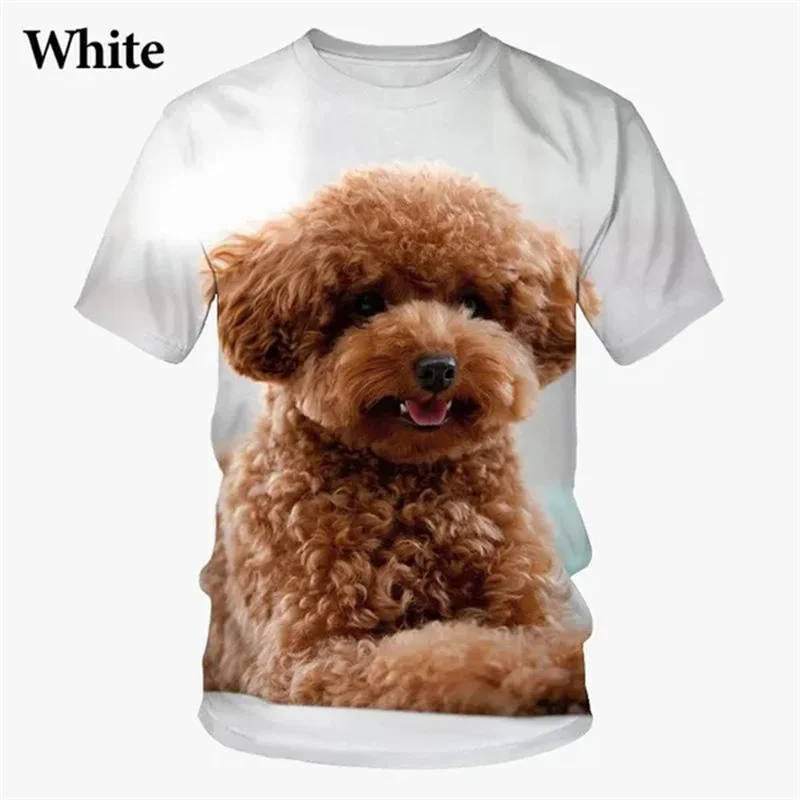 

Men's Toy Poodle Graphic T-shirt Fashion 3D Printed Kawaii Dog High Quality Streetwear T Shirts Plus Size Short Sleeve Clothing