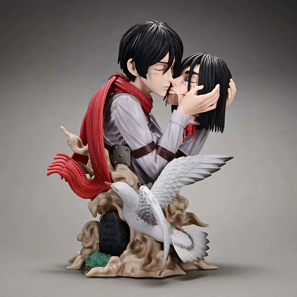 Attack on Titan Kiss of Death Mikasa Ackerman Hold Eren Jaeger GK PVC  Action Figure Anime Figure Model Toys Collection Doll Gift - AliExpress, image size:1000x1000