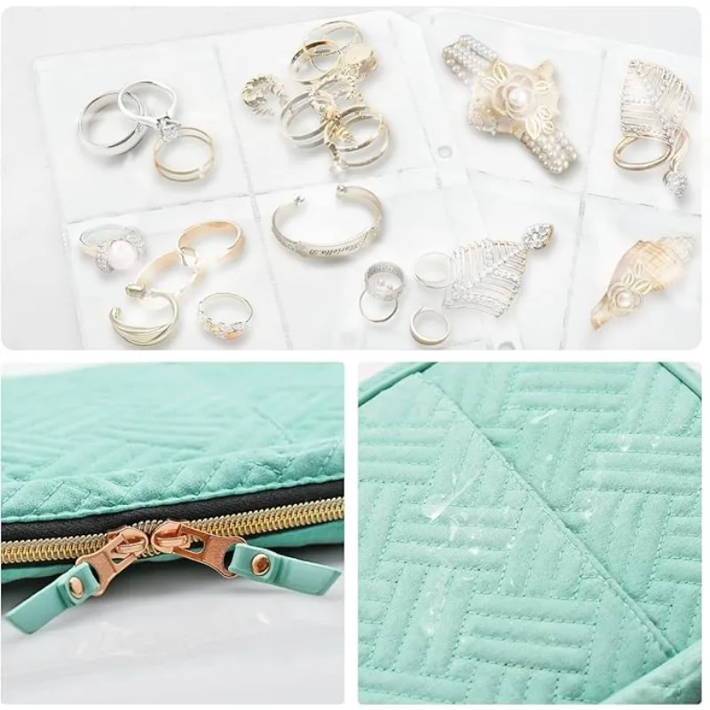 Zalaxt Jewelry Storage Bag Portable Jewelry Storage Bag Earrings Rings Bracelets Women Carry Small