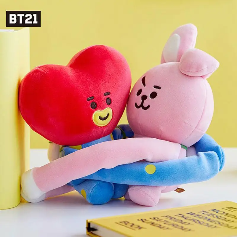 Line Friends Bt21 Kawaii Plush Toys Anime Tata Mang Koya Rj Shooky Chewy  Chewy Chimmy Series Creative Large Magnet Doll Gifts - AliExpress