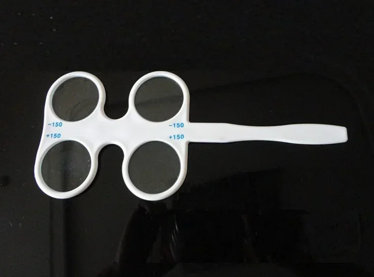 1 Stück Glas-Flipper-Okkluder mit 4 Linsen, hochwertige Markenqualität, aus Kunststoff, für Augentrainer, Ophthalmologie-Instrumente und Ausrüstung – Detail 5