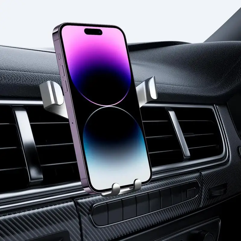 Gravity Three Point Structure Car Vent Phone Holder Hands Free Stabile Auto Lock Phone Culla Nessun Blocco Per Auto Truck Vehicle