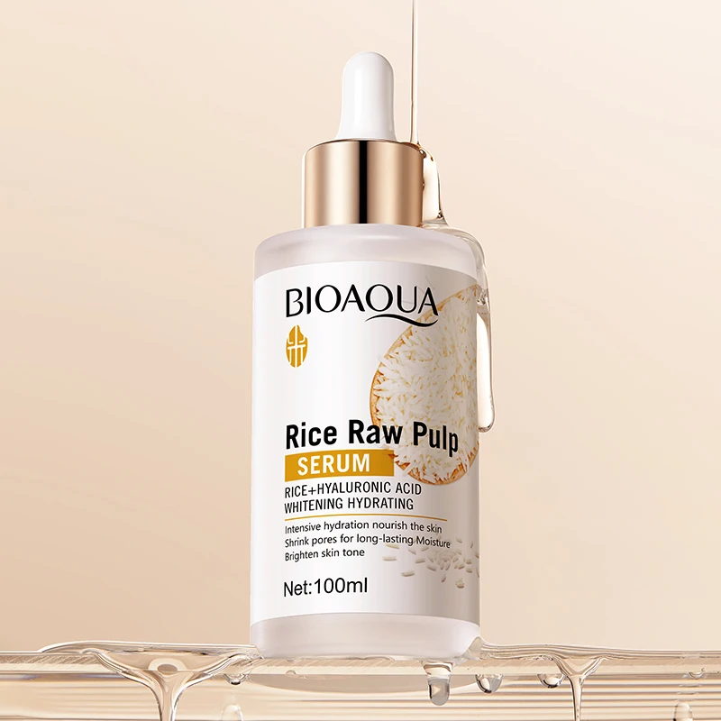 BIOAQUA White Rice Face Serum Moisturizing Anti Wrinkles Anti-Aging Whitening Facial Essence Skin Care for Face