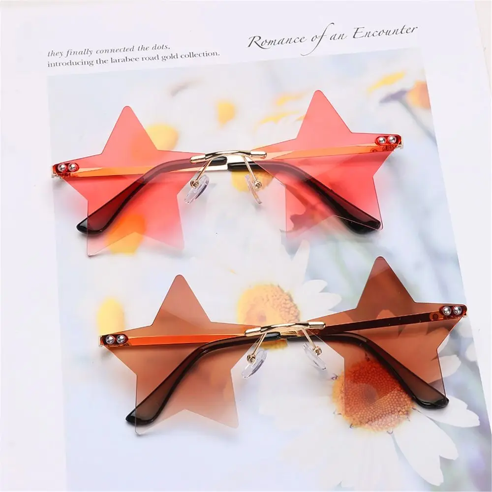 GALPADA Occhiali Sole Senza Montatura Forma Di Stella Colorati Accessori Fashion Per Festival e Feste Design Elegante e Brillante Perfetti Per Foto e Occasioni Speciali
