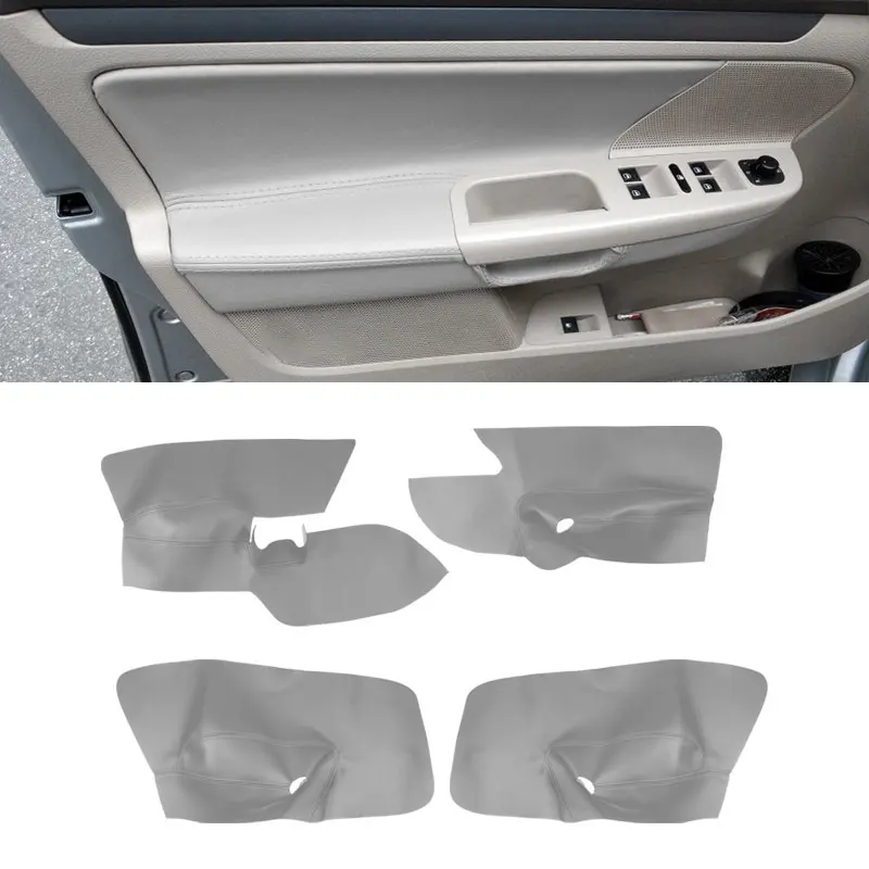 

Gray LHD / RHD only 4 Doors Car For VW Golf 5 Jetta 2005 - 2010 4pcs Microfiber Leather Door Handle Armrest Panel Cover Trim