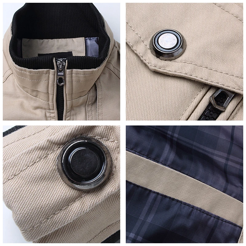 2022 Spring Trendy Outwear Stand Slim Military Jacket Autumn Mens Parkas Bomber Jacket Men Fashion Casual Windbreaker Coat Men