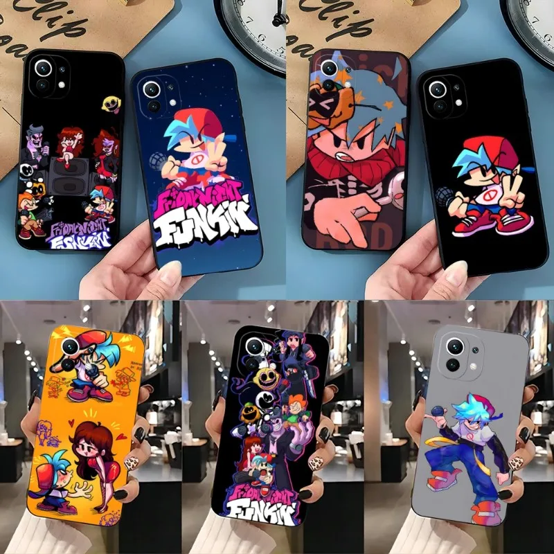 Чехол Funkin для телефона с надписью «пятница ночь», чехол для Redmi Note 11, 11S, 10, 10S, 9S, 8T, 7, 8, 8A, 9, 9A, 9C, 9T, 10, 10X, Черный силиконовый чехол