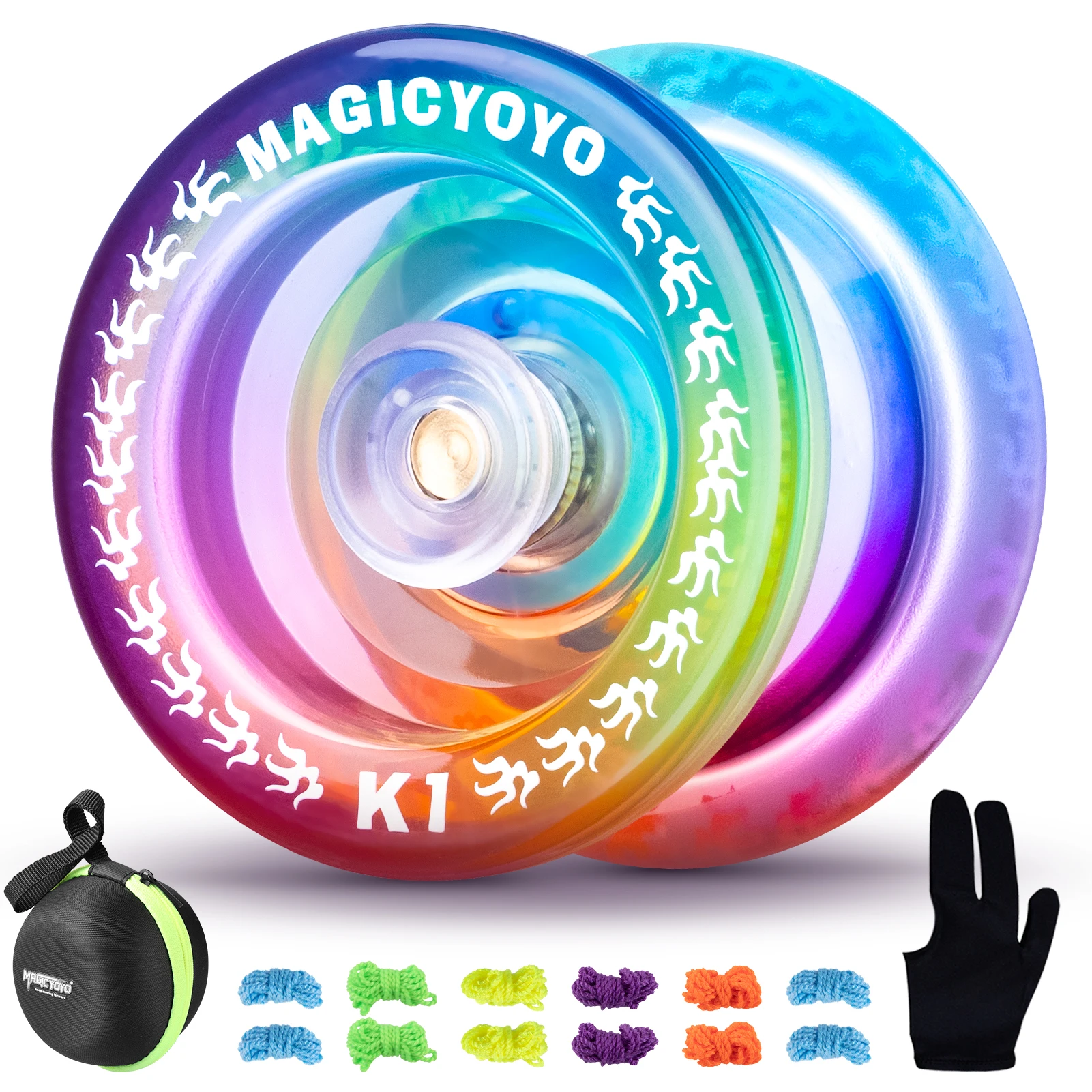Йо-Йо MAGICYOYO K1 Plus пластиковый для детей и начинающих, йо-йо с 12 нитями йо-йо, перчатка йо-йо и йо-йо