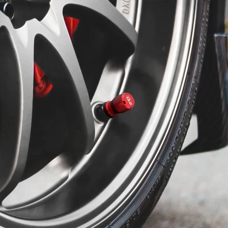 Sleek Waterproof Car Tire Valve Caps with Custom Logo Design