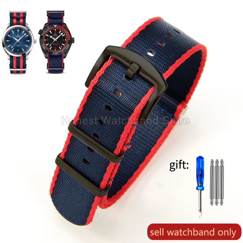 Vibrant Multi-Color Nylon Watch Strap - 20/22mm, Airy & Odor-Resistant
