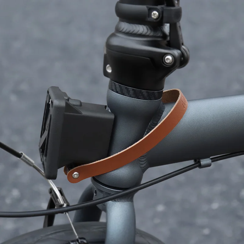 Leather Pull Strap Belt Folding Bike Carrier Block Strap Quick Release Handle Belt for Brompton Front Carrier