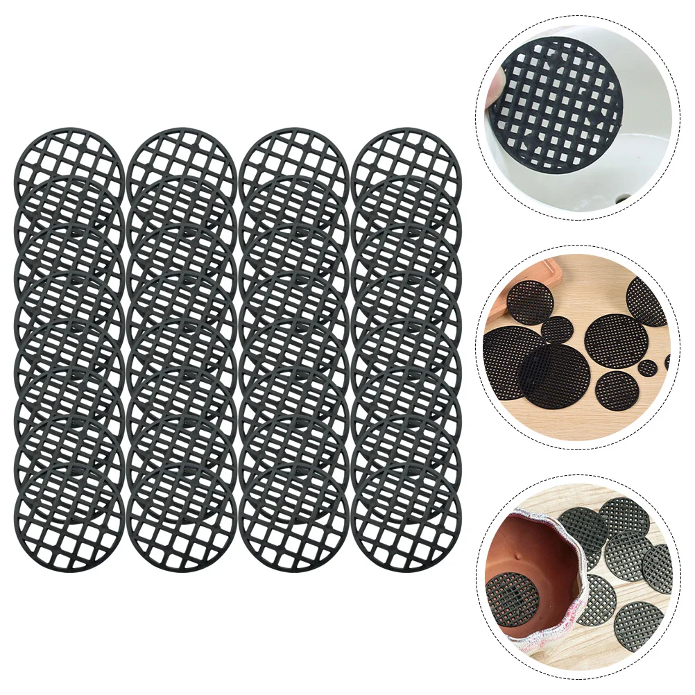 

200 Pcs Flowerpot Spacer Drain Net Planter Hole Bottom Ceramics Mesh Pad Plastic