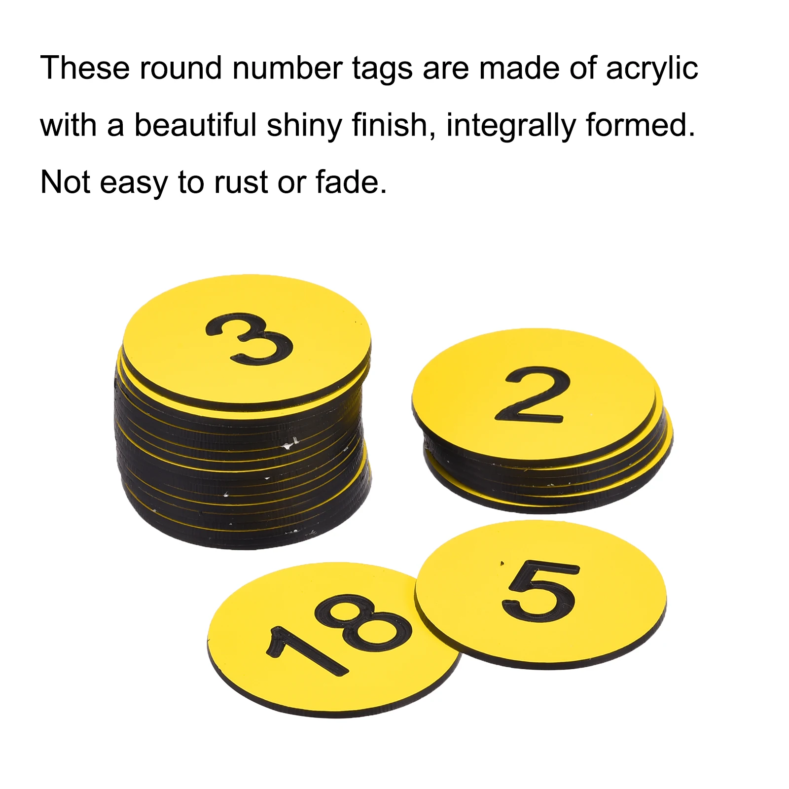 Plastic Number Tags Uxcell Plastic Number Tag 1-25 Digital Tags Sign Tag Acrylic Engraved Yellow with Self-Adhesive Pack of 25
