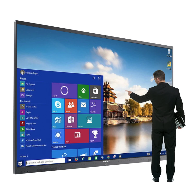 Weier 86 Inch Smart Portable Digital Board Touch Screen Stand