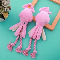 Pet Plush Toy for Small Large Dogs Cats Molar Training Squeaky Toys Octopus Shape Interactive Cotton Rope Toy Dog Accessories 2