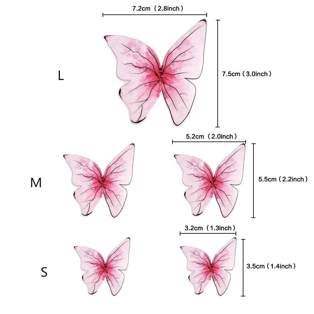 Elegant Butterfly Cake Toppers - Decorative Flags