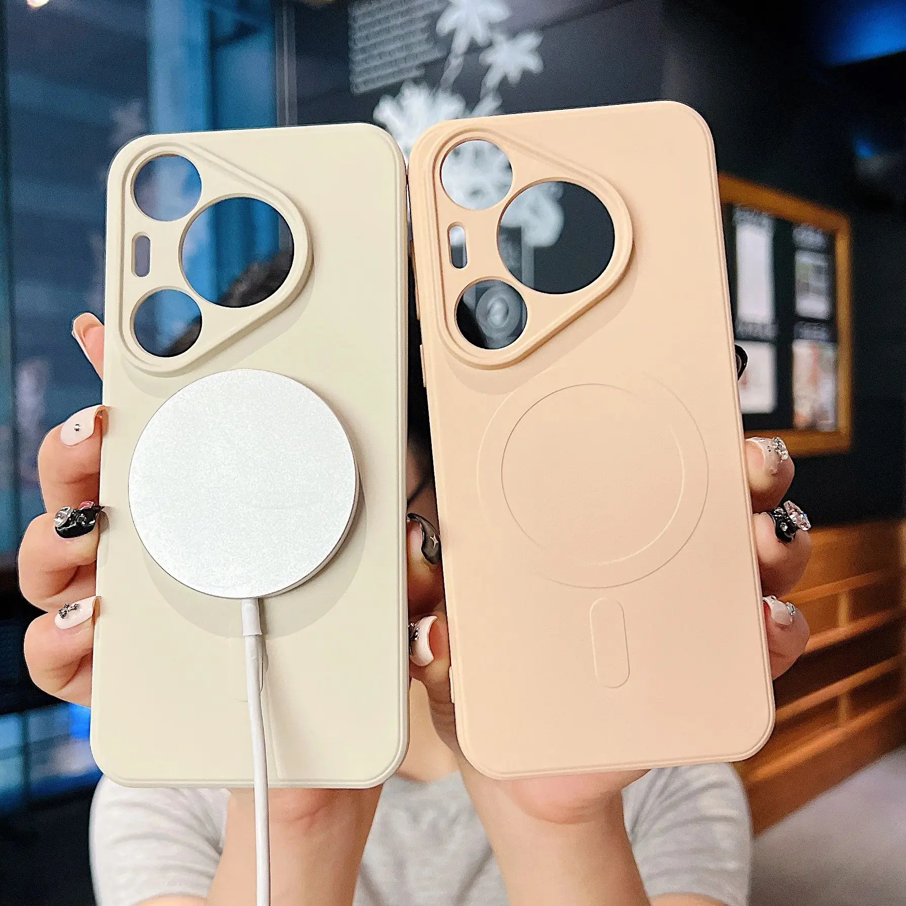 Liquid Silicone Magnetic Shockproof Matte Case, Soft Touch Finish,