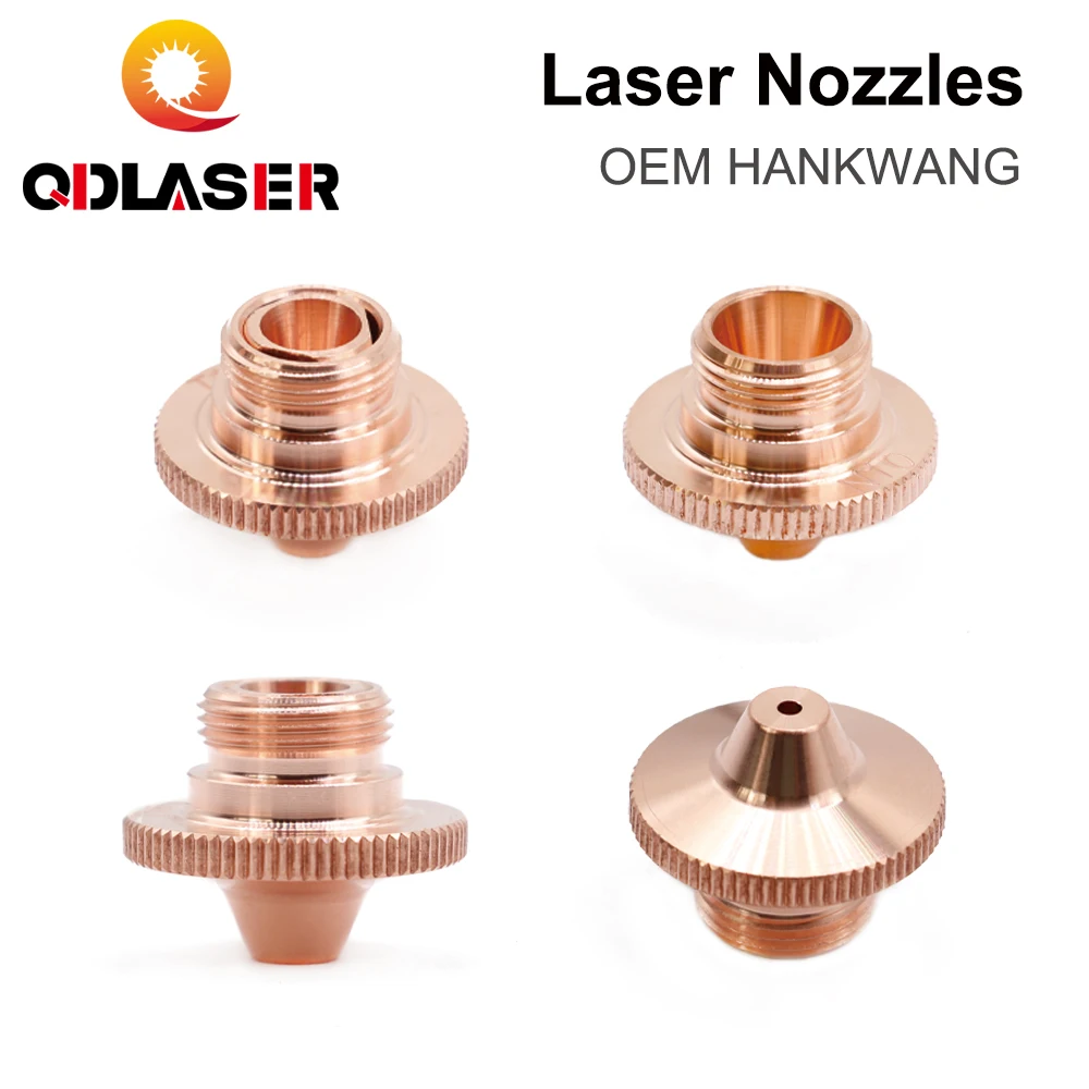 

QDLASER Ⅱ Ⅵ OEM HANKWANG Knurled HK Nozzle Single Double Dia.19mm Height15mm Thread M11 for Korea HK Fiber Laser Cutiing Machine