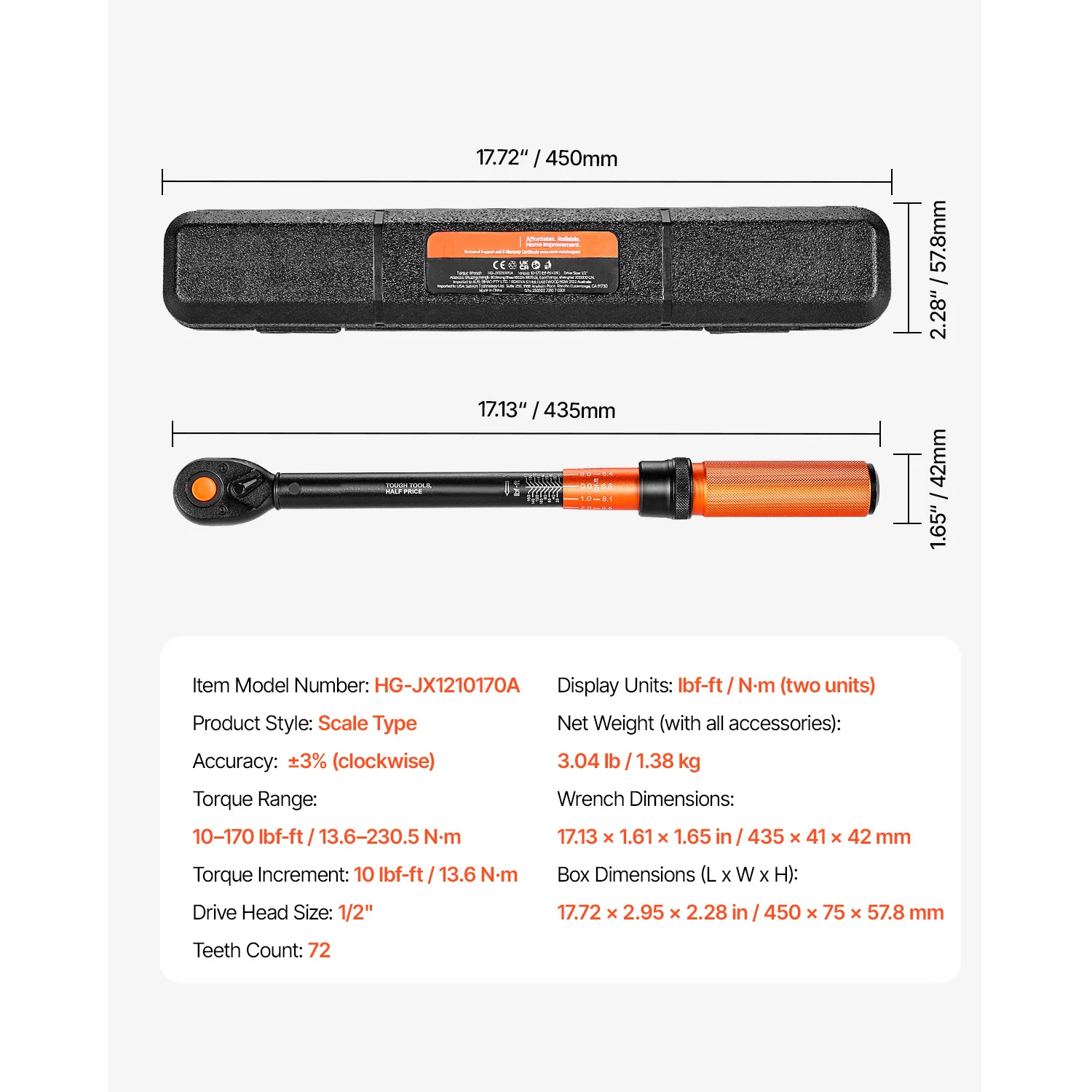 10-170 ft-lb