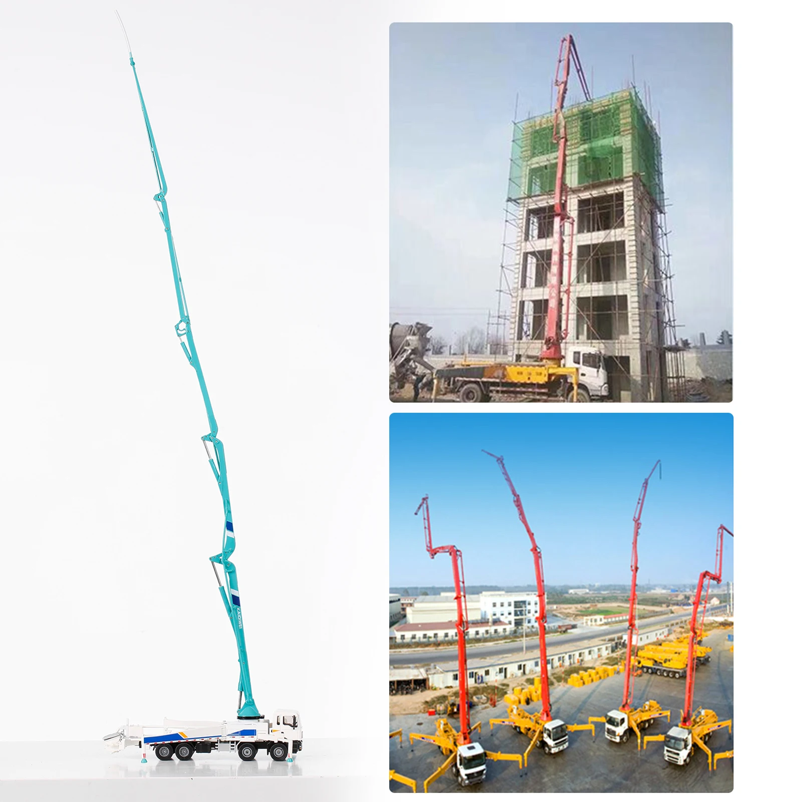 1:55 Alloy Car Truck Model Concrete Pump Truck Adult Metal Ornaments Children's Christmas New Year Gift Toys Concrete Pump Truck 6