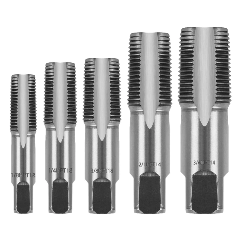 

NPT Pipe Tap Set,1/8", 1/4", 3/8", and 3/4" Npt Tap For Plumbers Mechanics 94PD