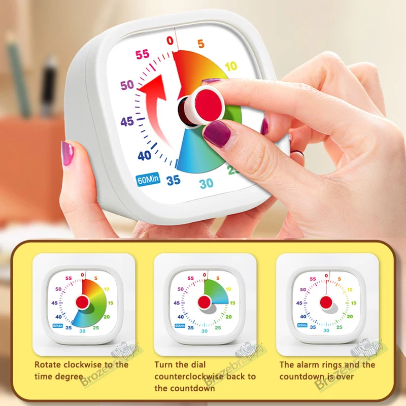 ABS Silent Desk Timer for Kids Educational Time Management