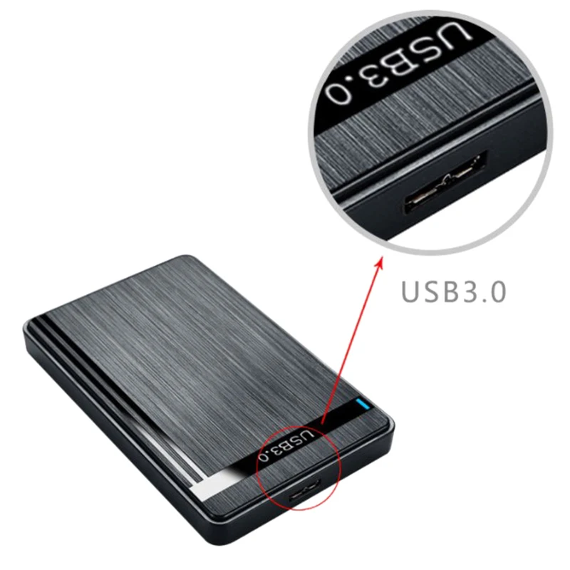 고속 플러그 앤 플레이 솔리드 스테이트 하드 디스크 박스, 외장 USB3.0 SSD 디스크 케이스, 노트북 데스크탑 PC용, 2.5 인치