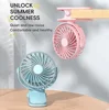 Rechargeable Fan 720° Rotating Hanging Clip Fan with Nightlight for Easy Portability Office Bedroom Dormitory Outdoor Small Fan 5