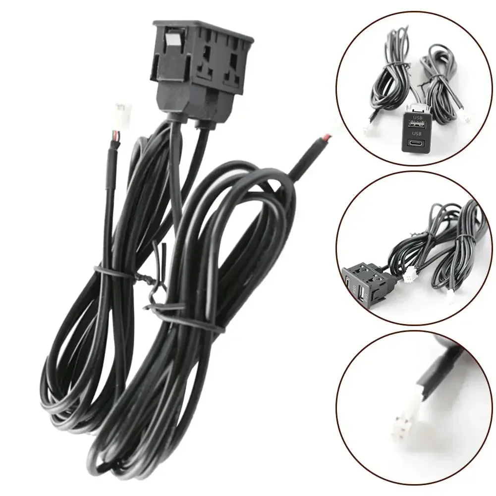 Car And.roid Navigation USB Type C Panel 4 6 Pin Converter Dash Mount Extension Cable Adapter For Auto GPS Stereo Upgrade Easy