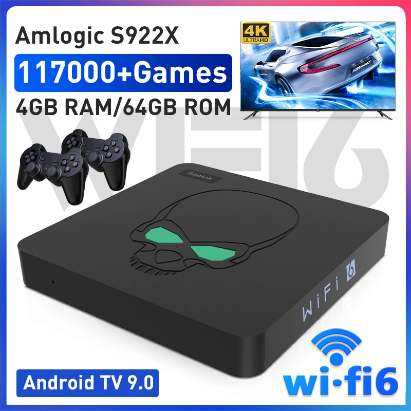 Beelink Super Console X King Retro Video Game Console Games63 Emulator For Ss Ps1 Psp Dc N64 Mame With Android Tv 9 Wifi 6 Video Game Consoles Aliexpress