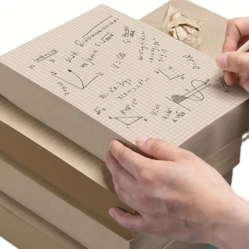 Carta da disegno quaderno da 500 fogli per l'esame utilizzare linee orizzontali griglie vuote carta da calcolo carta da disegno a colori primari