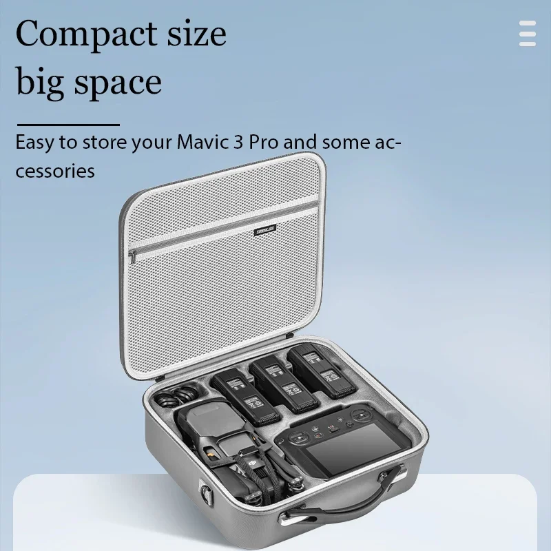 For DJI Mavic 3 Pro/Classic Accessories Storage Bag Travel Carrying Case PU Portable Shoulder Bag drone accessories drone storage bag dji case drone case For DJI RC/RC PRO Case