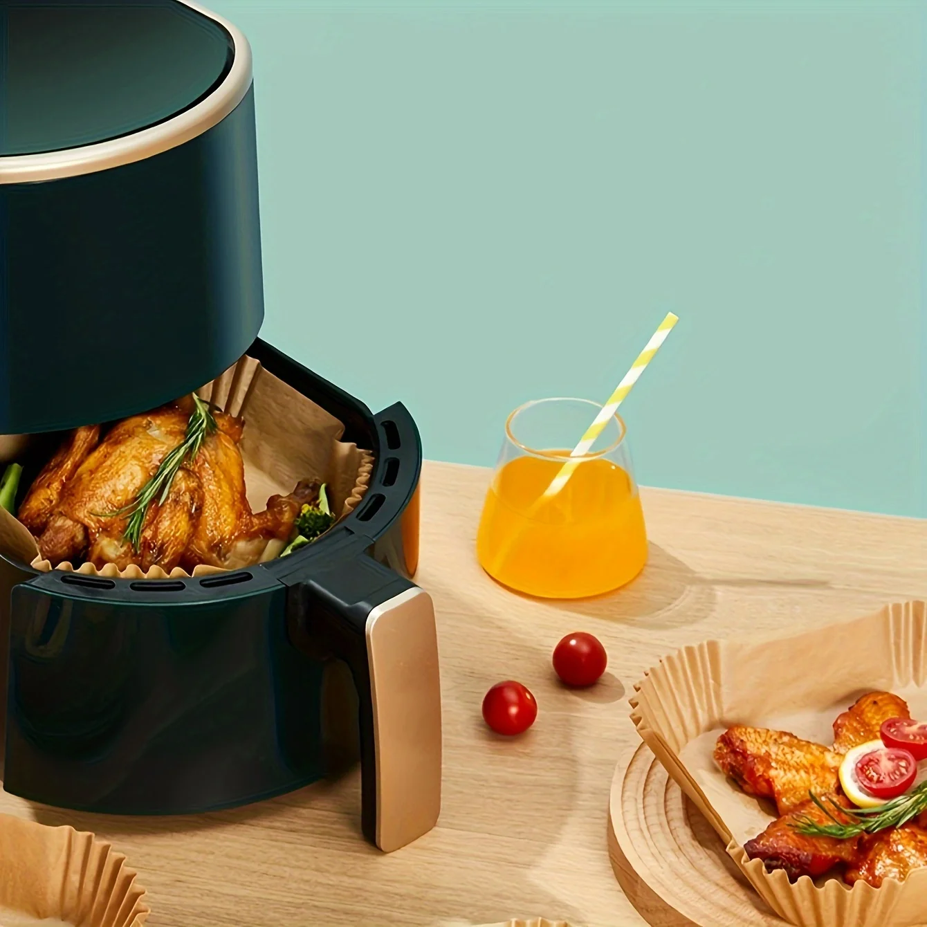 Air Fryer Accessories Square Round Oil-proof for Kitchen Oven