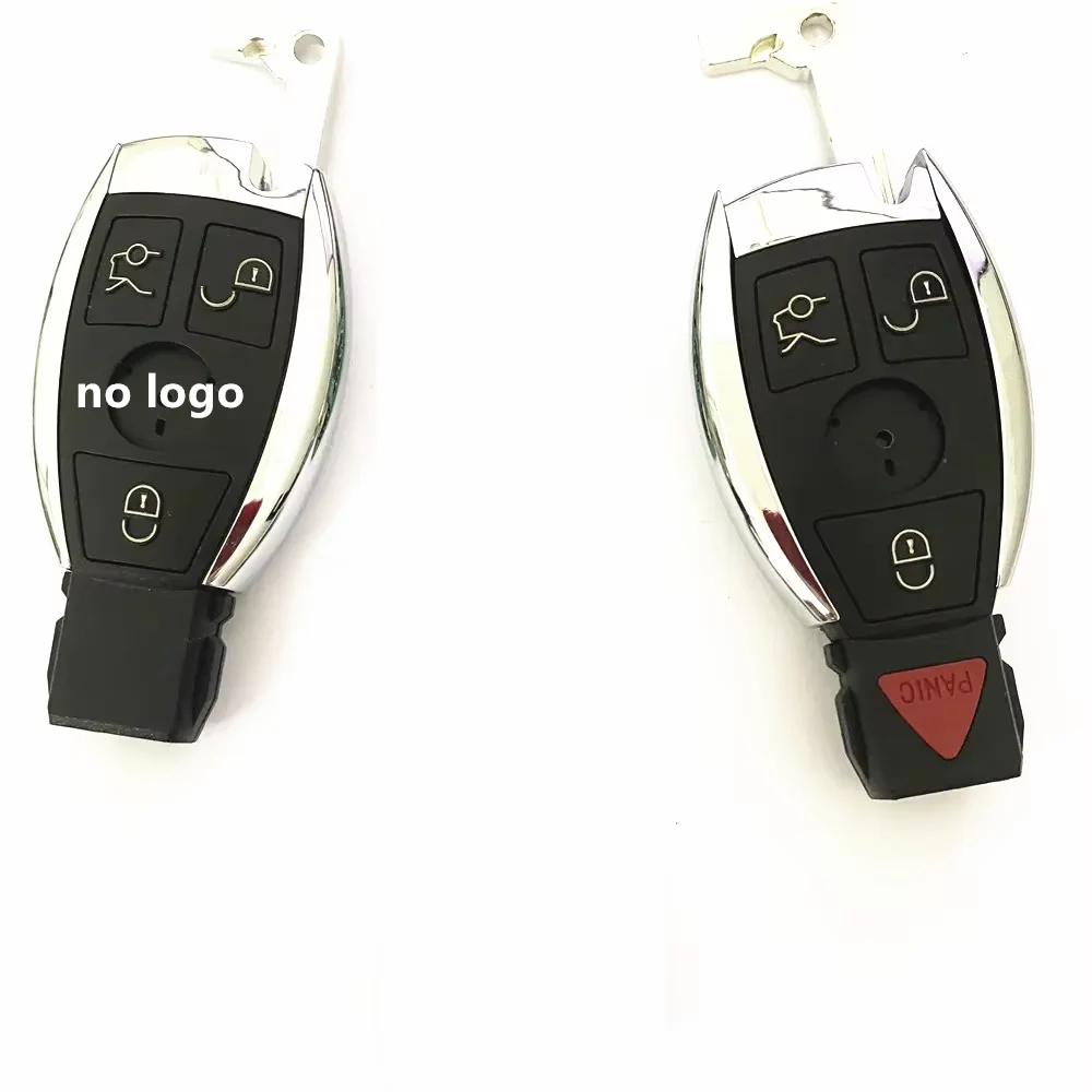no logo half Smart Key 3/4 Buttons KEY SHELL fob for Benz Auto Remote Key Support NEC And BGA 2000+