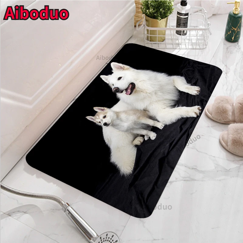 

Puppy Funny Cute Pet Living Room Bathroom Carpet Room Bathroom Non-slip Absorbent Pad Bath Mat Bathroom Carpet Bathroom