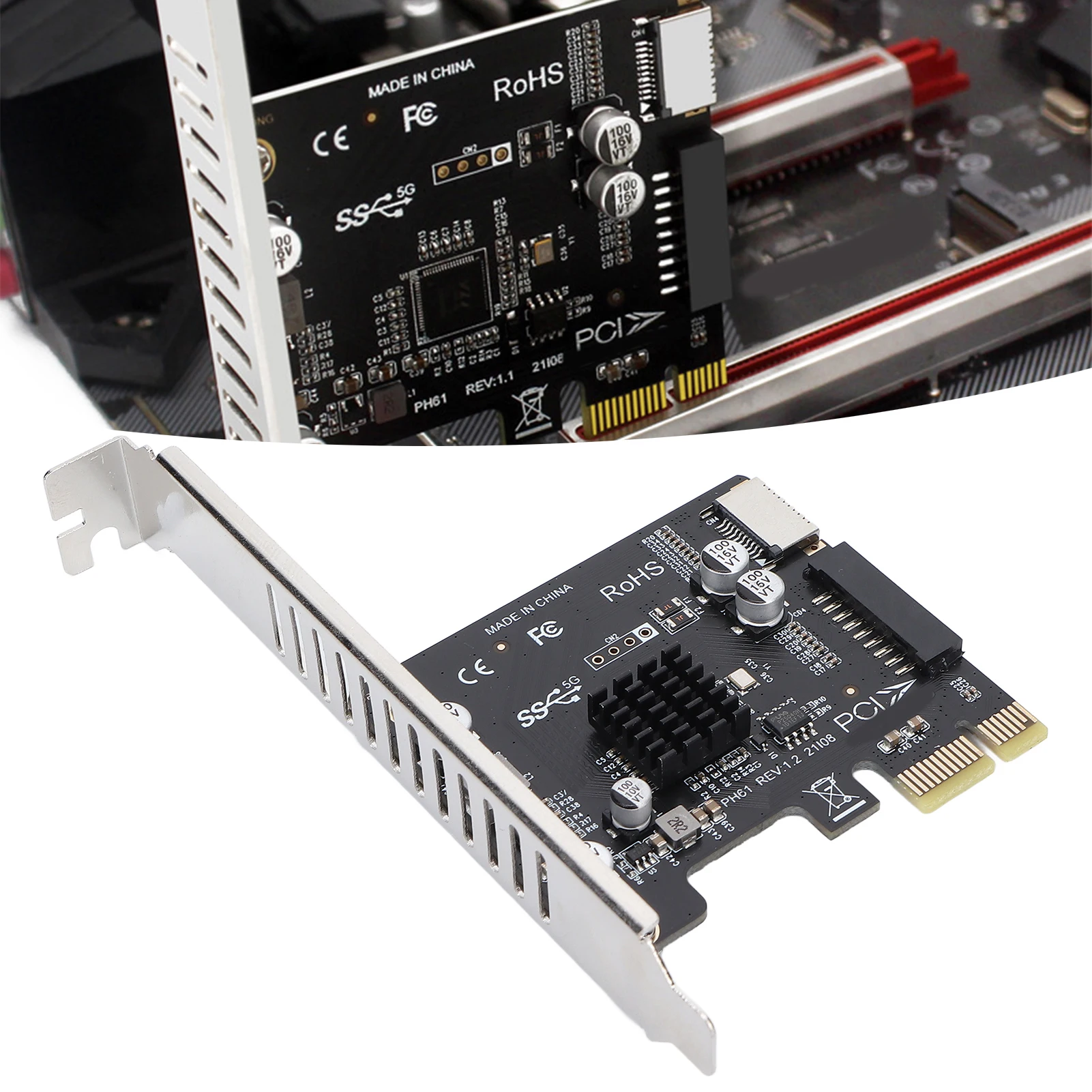 ũž  ī, PCIE to USB 3.1, Ʈ ϵ ũ Ȯ ī, ǻ ׼