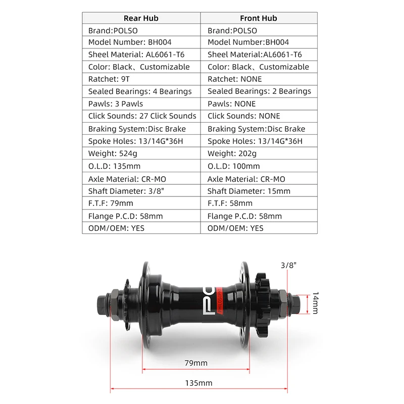 Bmx Hub 36 Holes Disc Brake | Aluminum Alloy Disc Brake