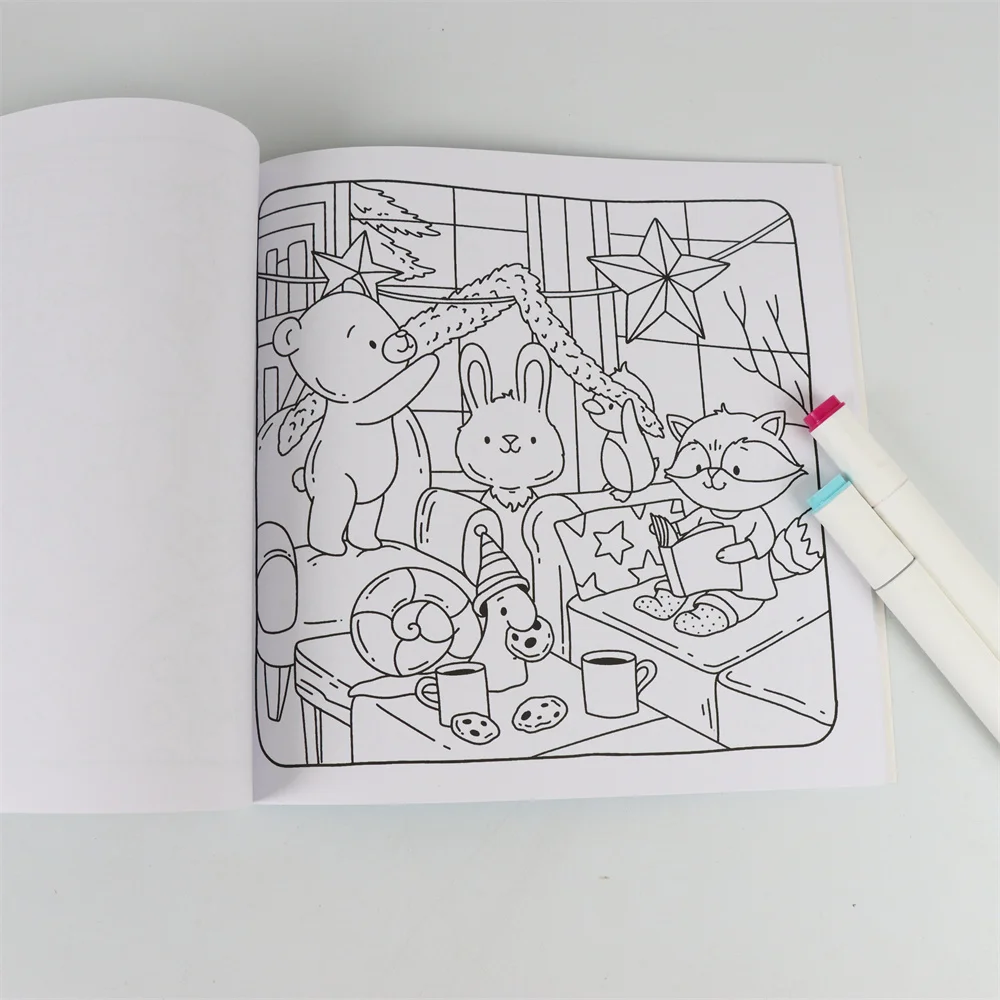 Christmsa Coloring Book CUTE&COZY  Coloring Book For Adults And Teens Featuring Adorable Creepy Creatures for Halloween Gifts 5