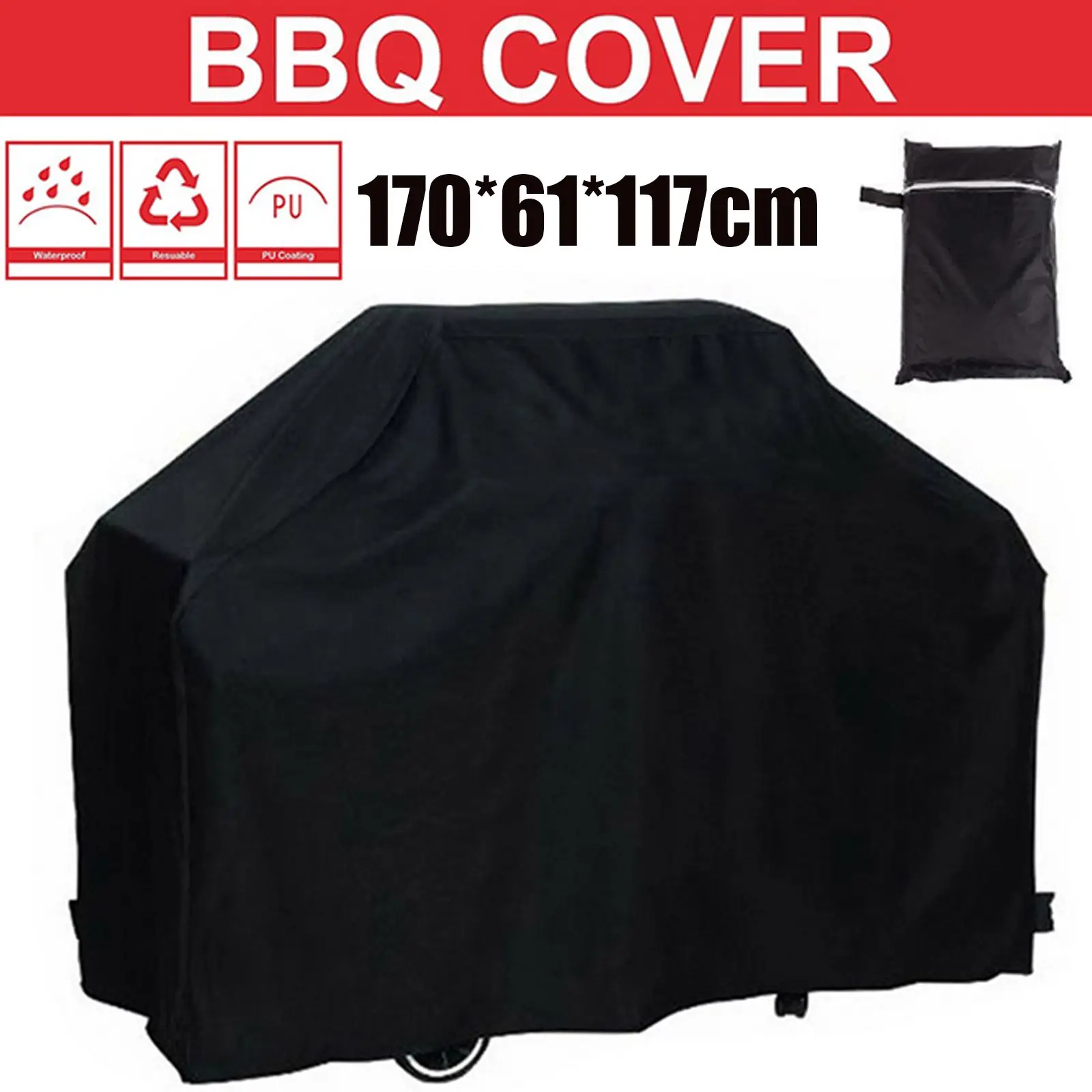 600D Oxford Grill Cover BBQ Heavy Duty Water Proof Waterproof Outdoor Protection Cover For Grills Furniture Dad Air Fryer
