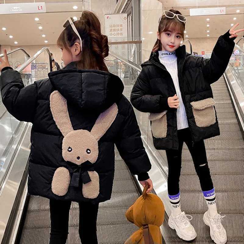 Kids Cute Bear Hooded Jackets for Girls Plush Warm Winter Coat 3-7 Years  Children Outerwear 2022 Fashion Korean Style Clothes - AliExpress