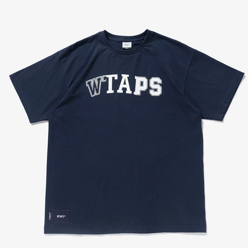 

2023 WTAPS round neck letter short sleeve T-shirt loose casual half sleeve top TX907