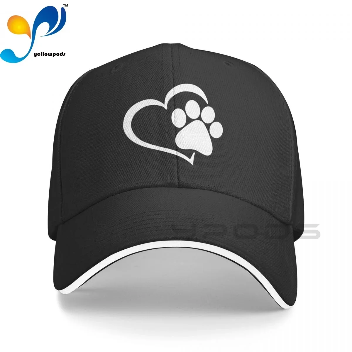 

Love Paw Print Baseball Hat Unisex Adjustable Baseball Caps Hats for Men and Women